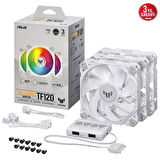 Asus Tuf Tf120 Soğutucu Kasa Radyatör Fanı Beyaz Adreslenebilir Argb 120Mm 3 In 1
