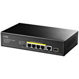 CUDY GS1005PTS1 5 Port Gigabit 1-SFP 120w 4port PoE Yönetilemez Switch