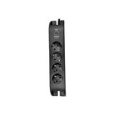 S-LINK SPG3041 2m 2xUSB=2.4a 3G1.5mm2 900 Joule 4'lü Akım Korumalı Siyah Priz
