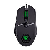 Everest RAGE-X1 Usb Siyah 8 Tuşlu Led Işıklı 6400dpi Gaming Oyuncu Mouse