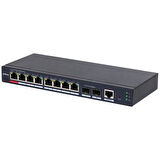 DAHUA 8port S4210-8GT-110 GIGABIT 2-SFP 90w FULL POE YÖNETİLEBİLİR SWITCH