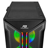 POWERBOOST VK-Z002B 4-ARGB RING FANLI GAMING MID-TOWER PC KASASI