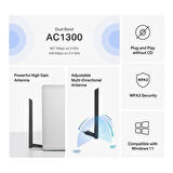 MERCUSYS MA30H AC1300 Yüksek Kazançlı Kablosuz Çift Bant USB Adaptörü