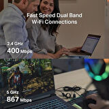 MERCUSYS MA30N AC1300 Nano Wireless Dual Band USB Adaptör