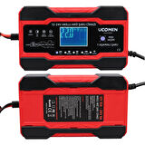 UCOMEN UC-C121001A KIRMIZI 12/24 VOLT 10 AMPER LED GÖSTERGELİ AKÜ ŞARJ CİHAZI