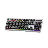 LENOVO LECOO KB121 USB Q Trk Rainbow Aydınlatmalı Mekanik Hisli Metalik Gaming Klavye