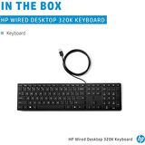 HP 320K 9SR37AA Kablolu Türkçe USB Klavye Siyah