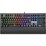 GameBooster G908 Bolt Rainbow Aydınlatmalı Red Switch Mekanik Bileklikli Oyun Klavyesi
