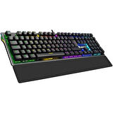 GameBooster G908 Bolt Rainbow Aydınlatmalı Red Switch Mekanik Bileklikli Oyun Klavyesi