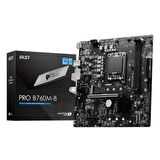 MSI PRO B760M-B DDR4 HDMI DP PCIE 4.0 1700p mATX