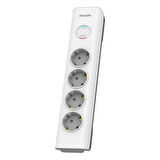 PHILIPS 4-lü SPN7040WA/62 600 Joules Akım Koruma Prizi Beyaz