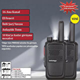 ASELSAN PM-580 PMR ŞARJ DAHİL İKİLİ EL TELSİZİ (10 KM)(16 KANAL + 121 ALT KANAL)