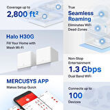 MERCUSYS HALO H30G AC1900 Mesh Menzil Genişletici 2-li paket