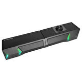 Rampage Elegant X10 2.0 Bluetooth'lu Rms 3W*2 RGB Işıklı Multimedia Usb 5V 45dB Gaming Oyuncu Speaker