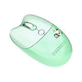 Everest KM-6283 CATTY Renkli Tuşlu Yeşil 2.4 ghz + BT Kablosuz Q Multimedia Klavye + Mouse + Pad Set