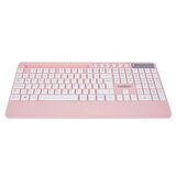 Everest KM-9676 Kablosuz Beyaz/Pempe Multimedya Tablet-Telefon Standlı Klavye + Mouse Set