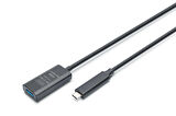 DIGITUS Active USB-C Extension Cable, 5m 10G, USB 3.2 Gen2, USB-C - USB-A (M/F)