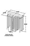T2500D Double 4 Kollu Boy Turnike Tamamı Boyalı (340 Kg)