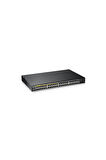 ZyXEL GS1900-48HP V2, 48 Port, Gigabit, 24 Port PoE 170W, 2 Port GigaBit SFP, Yönetilebilir, Rackmount Switch