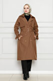 Kolu Kemer Detaylı Trençkot-Taba