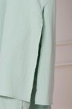 Yırtmaç Detaylı Tunik Pantolon Takım-Mint Yeşili