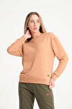 Latte Basic Bisiklet Yaka Armalı Kadın Sweatshirt