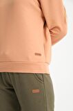 Latte Basic Bisiklet Yaka Armalı Kadın Sweatshirt