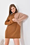 Ftz Women Kadın Oval Detaylı Tunik Taba 20567