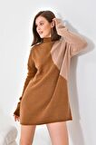 Ftz Women Kadın Oval Detaylı Tunik Taba 20567