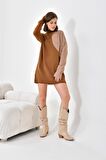 Ftz Women Kadın Oval Detaylı Tunik Taba 20567