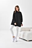 Ftz Women Kadın 3 İp Şardonlu Sweatshirt Siyah 10001