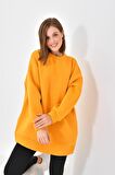 Ftz Women Kadın 3 İp Şardonlu Sweatshirt Hardal 10001