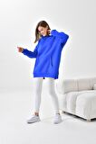 Ftz Women Kadın 3 İp Şardonlu Kapüşonlu Sweatshirt Saks Mavi 10000