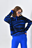 Ftz Women Kadın Çizgili İkili Takım Saks Mavi 20522