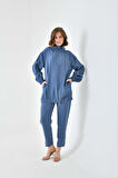 Ftz Women Kadın Modal Pantolonlu Takım İndigo 30716