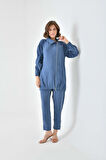 Ftz Women Kadın Modal Pantolonlu Takım İndigo 30716