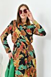 FTZ WOMEN BAYAN DESENLİ ELBİSE Sarı 30842