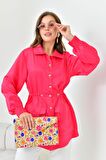 Ftz Women Kadın İpek Saten Cap Fuşya 30858