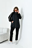 Ftz Kadın Kapitone Detay Takım Siyah 30910
