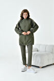 Ftz Kadın Kapitone Detay Takım Haki 30910