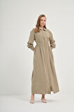 FTZ Women Kadın Modal Elbise  Haki 31033