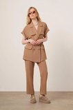 FTZ Women Kadın Crep Pantolonlu Takım  Vizon 31173