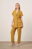 FTZ Women Kadın Crep Pantolonlu Takım  Yağ Yeşili 31173