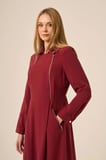 FTZ Women Kadın Canapos Elbise  Bordo 31183
