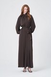 FTZ Women Kadın İpek Saten Elbise  Kahve 31208