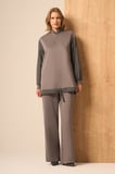 FTZ Women Kadın Scuba Spandex Takım  Gri 31257