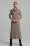 FTZ Women Kadın Ribana Elbise  Vizon 31286