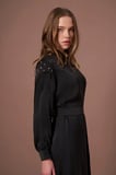 FTZ Women Kadın İpek Kupra Elbise  Siyah 31303