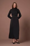 FTZ Women Kadın İpek Kupra Elbise  Siyah 31303
