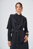 FTZ Women Kadın İpek Kupra Elbise  Siyah 31356